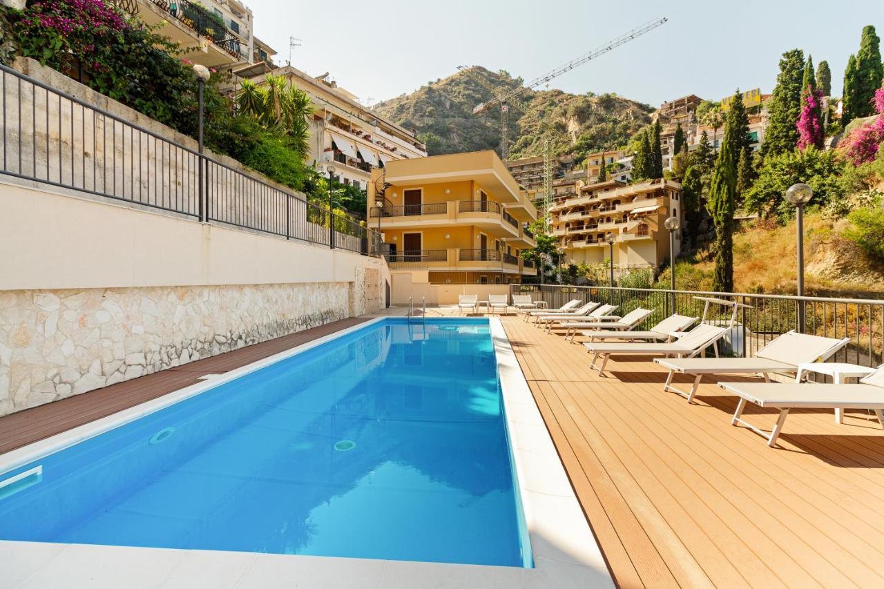 Calipso Big Apt With Sea View, Parking & Pool Taormina Ngoại thất bức ảnh